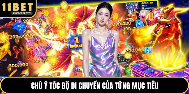 Chú ý tốc độ di chuyển của từng mục tiêu